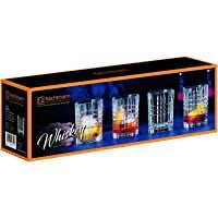 Spiegelau &amp- Nachtmann Whiskey Set-4- Cristal- Transparentes- 8.2 x 8.2 x 10.2 cm- 4 Unidades de Medida